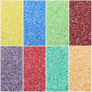 2,5mm irisierende Glasperlen in 8 Farben für DIY Schmuckherstellung Sets Zubehör