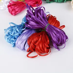 Lot de rubans en satin colorés en violet, rouge et bleu pour loisirs créatifs DIY