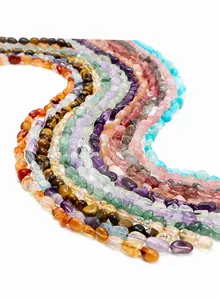 Polierte unregelmäßige Natursteinperlen in verschiedenen Farben für DIY-Schmuck
