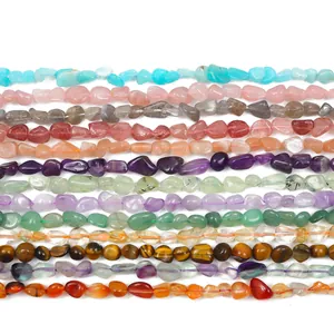 Various irregular natural semi-precious gemstone chip beads for DIY jewelry making