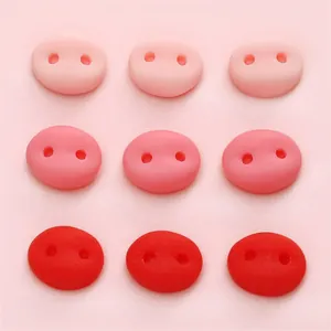 Cute pink acrylic pig nose buttons in assorted colors for DIY plush toy sewing