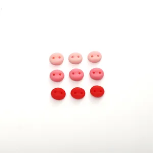 DIY acrylic pig nose buttons for plush toys in pink and red shades, 9-piece set