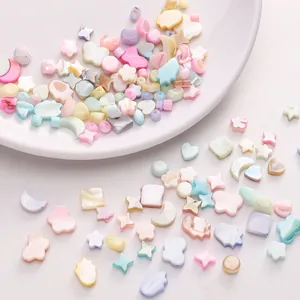 Colorful Natural Shell Mixed Shapes Loose Beads For DIY Jewelry Making Bracelet Necklace Star Moon Heart Floral Shell Charms Accessories