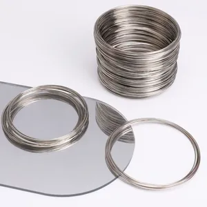 Fil mémoire argenté de 6cm pour la création de bracelets et bijoux personnalisés