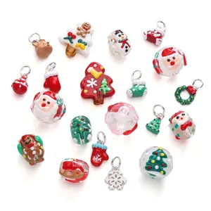 Set de dijes navideños de bricolaje para la creación de joyas hechas a mano