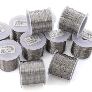 Bobines de fil en acier inoxydable de différentes tailles pour bijoux DIY et perlage