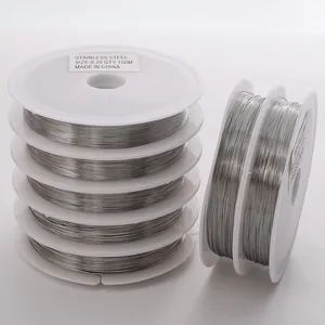 Détail du fil d'acier inoxydable de 0,2mm sur bobines pour la création de bijoux