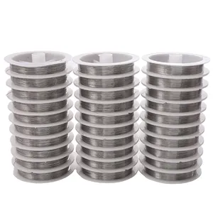 Lot de 30 bobines de fil d'acier argenté pour la création de bijoux artisanaux DIY