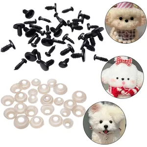 Acrylic Black Oval Safety Eyes Threaded Toy Eyes With Washers For DIY Doll Making Craft Supplies Plush Animal Crochet Eyes
