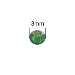 Perles de rocaille en verre argenté vert 3mm pour la création de bijoux DIY