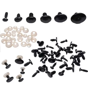 Assorted acrylic oval safety eyes with washers for DIY doll and craft toy making