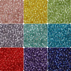Perles de Verre Doublé d'Argent 3mm Petites Perles Rondes pour DIY Bracelet Collier Création de Bijoux Artisanat Fait à la Main