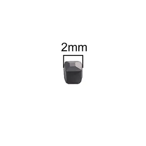 2mm multi-faceted dark gray crystal spacer bead for handmade jewelry making and DIY crafts