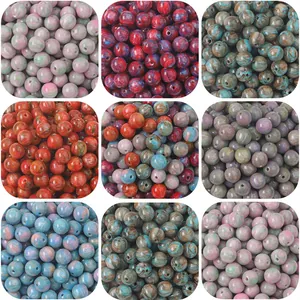 Sternenhimmel-Resin-Perlen 8-12mm Set für DIY-Schmuckherstellung in neun Farben