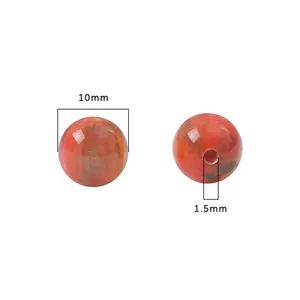 Sternenhimmel-Harzperlen 10mm rund mit 1,5mm Loch für DIY handgemachten Schmuck