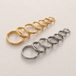 Roestvrijstalen dubbele buigringen in goud en zilver voor DIY sieraden maken en hobby's