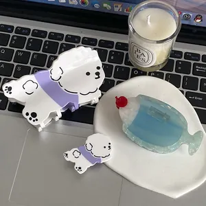 Pinces à Cheveux Mignonnes en Acétate Forme de Chien et Coupe de Glace Style Coréen Pinces pour Femmes et Filles