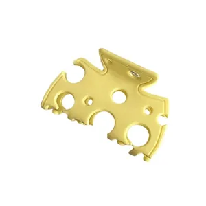 Pince à cheveux créative en acétate jaune en forme de fromage avec motif à trous unique