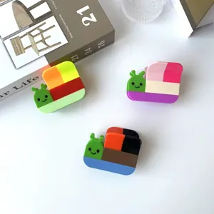 Cute Snail Acetate Hair Claw Clip Cartoon Patchwork Color Block Shark Clip Unique Headwear Hair Accessories For Women Girls