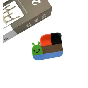 Cute snail hair claw clip in colorful acetic acid material with minimalist cartoon design