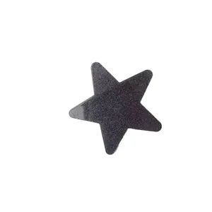 Sparkly black acetate star hair clip with silver glitter finish for stylish women
