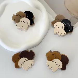 Simpatica Molletta per Capelli in Acetato con 3 Cani Cartone Animato per Donna Ragazza Accessori per Capelli Animali