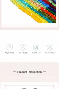 Nahaufnahme von bunten facettierten 3mm Glasperlen für die DIY-Schmuckherstellung