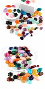 Colorful irregular acrylic beads with marble texture for DIY jewelry making kits