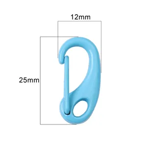 Sky blue 25mm macaron alloy lobster clasp egg spring hook for DIY jewelry making