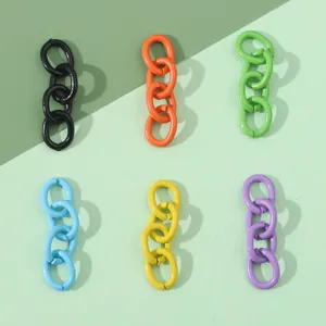 Anelli di catena laccati colorati opachi per gioielli fai-da-te in sei colori vivaci