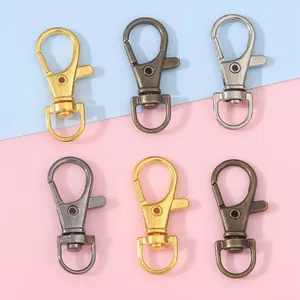 Chiusure a moschettone in metallo in sei colori per accessori portachiavi fai-da-te