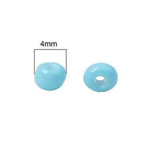 Hemelsblauwe 4mm glazen kralen set voor DIY sieraden maken met gladde glanzende finish