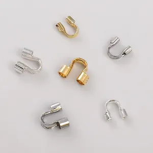 Proteggi-filo a U placcati in oro 14K in oro e argento per la creazione di gioielli