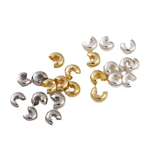 14K gold filled crescent C-clasp beads for DIY jewelry making bracelets necklaces