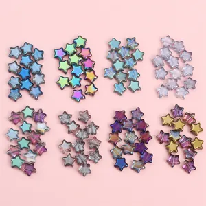 Perle in vetro a forma di stella da 8mm per la creazione di gioielli fai-da-te