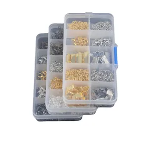 Schmuckbastelset mit Karabinerverschlüssen und Biegeringen in einer Sortierbox