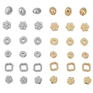 Gouden en zilveren CCB-kralen in ster- en klavervorm voor DIY sieraden maken