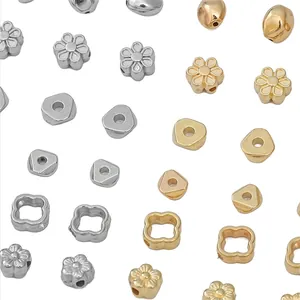 DIY sieraden kit met goud en zilveren CCB tussenkralen in diverse florale vormgevingen