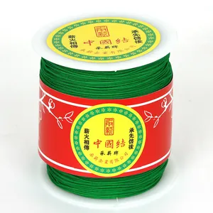 Cordon vert pour nœud chinois sur bobine pour bijoux DIY et tressage artisanal