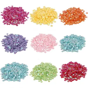 6mm colorful round sequins set in 9 colors for DIY clothing and jewelry accessories