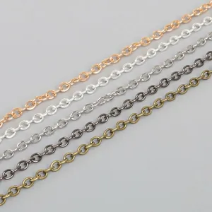 Five colors of O-shaped metal chains for DIY earrings and necklace jewelry making