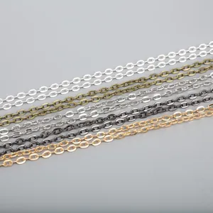 Handmade DIY Jewelry Making Metal Cable Chain For Necklace Earring Bracelet Craft Accessories O-Shape Link Open Chain Jewelry Findings