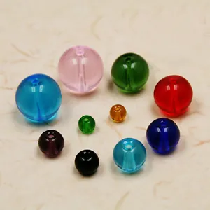 Handmade Glass Crystal Round Beads Smooth Loose Spacer Beads For Jewelry Making DIY Bracelet Necklace Earring Accessory
