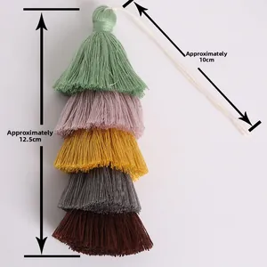 5-layer gradient fringe tassel accessory 12.5cm for home decor and handicrafts