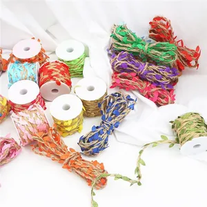Kunstmatig Blad Hennep Touw Gevlochten Decoratief Rank Lint Voor DIY Ambachten Cadeauverpakking Bruiloft Feest Huis Decor