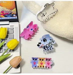 Détails de pinces à cheveux mignonnes avec motifs de dalmatien et lapin de dessin animé