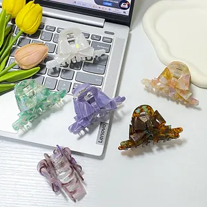 Acetat Schleife Haarkralle Marmor Schildpatt Große Hai Haarklammer Für Damen Mädchen Süße Elegante Tägliche Haar Accessoires