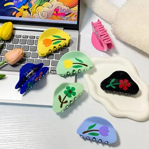 Set di mollette per capelli con fiori di tulipano in vari colori assortiti