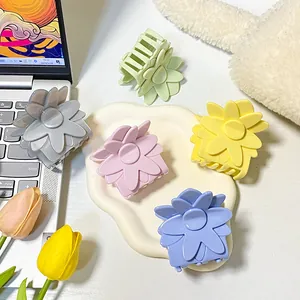 Pince à Cheveux Fleur en Acétate Style Coréen Doux pour Femmes Accessoire de Coiffure Floral pour le Coiffage Quotidien