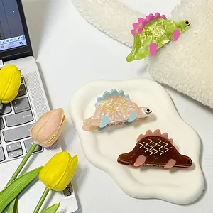 Simpatica Molletta per Capelli a Forma di Dinosauro in Acetato Clip a Squalo Accessorio per Capelli per Donna Strumento per lo Styling